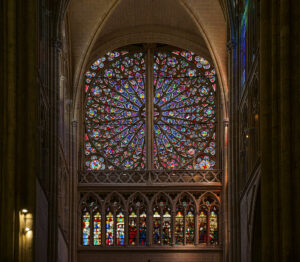 Tours, Cathédrale saint Gatien, vitraux, rose Nord-CC BY-NC Jacques BOUBY