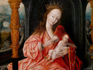 Vierge à l'Enfant entre deux anges, anonyme, détail, Musée des Beaux-Arts, Tours -CC BY-NC Jacques BOUBY
