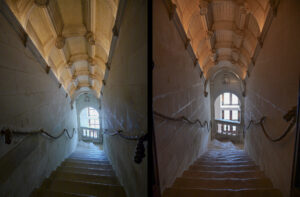 Château de Chenonceau, escalier droitt- CC BY-NC Jacques BOUBY