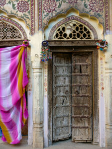 Shekhawati, Haveli, porte intérieure -CC BY-NC Jacques BOUBY