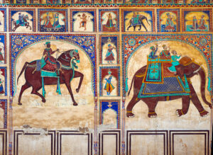 Shekhawati, fresques-CC BY-NC Jacques BOUBY