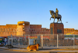 Bikaner, Fort de JUNAGARH et statue équestre du Maharaja Sadul Singh - CC BY-NC Jacques BOUBY